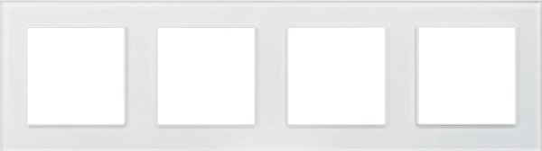 Рамка для выключателей и розеток Arlight FRM-GLARE-GS-4-WH / 043802 - фото