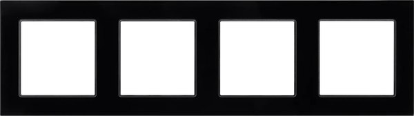 Рамка для выключателей и розеток Arlight FRM-GLARE-GS-4-BK / 043803 - фото