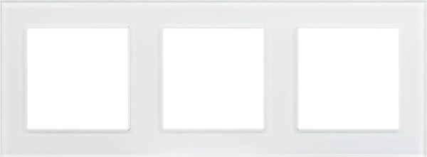 Рамка для выключателей и розеток Arlight FRM-GLARE-GS-3-WH / 043799 - фото
