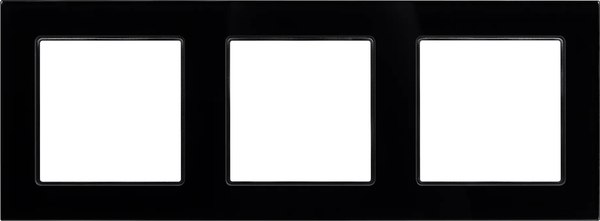Рамка для выключателей и розеток Arlight FRM-GLARE-GS-3-BK / 043800 - фото