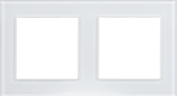 Рамка для выключателей и розеток Arlight FRM-GLARE-GS-2-WH / 043796 - фото