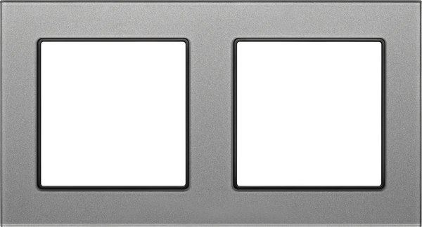 Рамка для выключателей и розеток Arlight FRM-GLARE-GS-2-GR / 043798 - фото