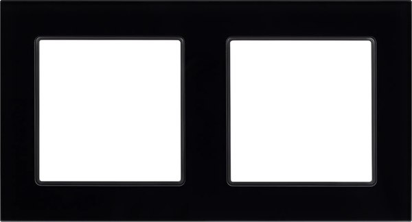 Рамка для выключателей и розеток Arlight FRM-GLARE-GS-2-BK / 043797 - фото
