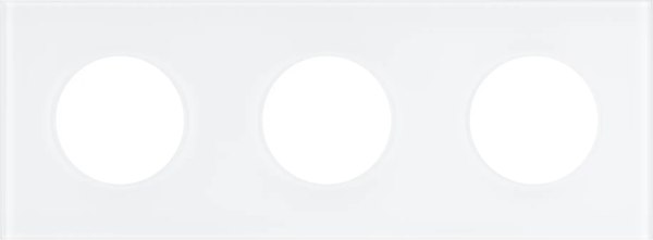 Рамка для выключателей и розеток Arlight FRM-GLARE-GC-3-WH / 043838 - фото