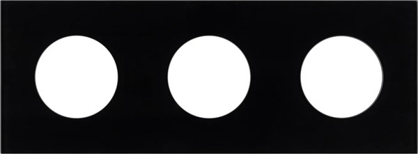 Рамка для выключателей и розеток Arlight FRM-GLARE-GC-3-BK / 043839 - фото