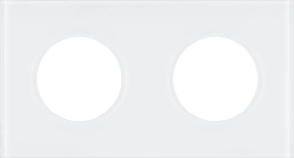 Рамка для выключателей и розеток Arlight FRM-GLARE-GC-2-WH / 043835 - фото