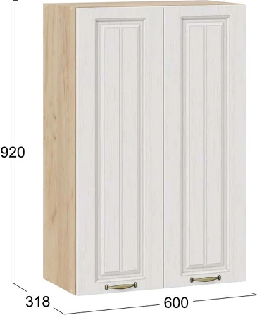 Шкаф навесной для кухни ТриЯ Лина 1ВВ6 с двумя дверями