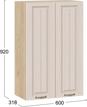 Шкаф навесной для кухни ТриЯ Лина 1ВВ6 с двумя дверями