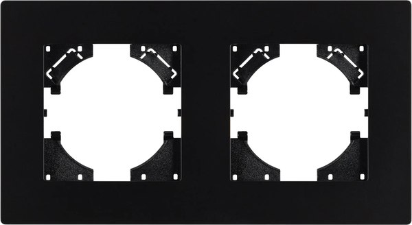 Рамка для выключателей и розеток Arlight FRM-PERIO-PL-2-BK / 049751 - фото