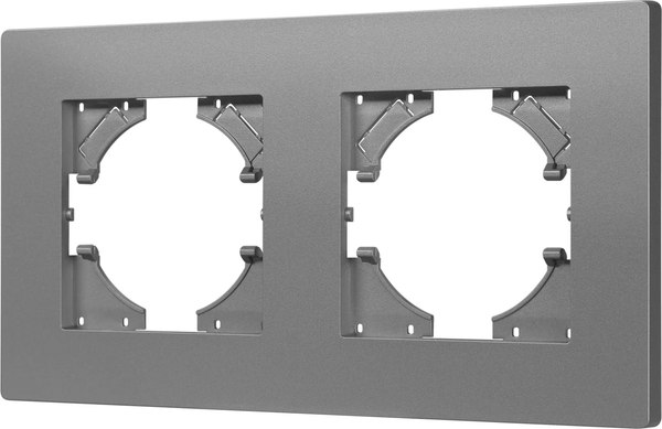 Рамка для выключателей и розеток Arlight FRM-PERIO-PL-2-GR / 049752 - фото