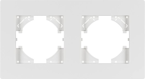 Рамка для выключателей и розеток Arlight FRM-PERIO-PL-2-WH / 049750 - фото