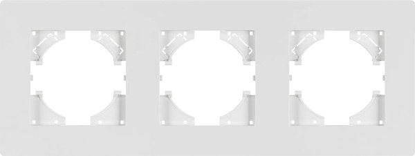 Рамка для выключателей и розеток Arlight FRM-PERIO-PL-3-WH / 049754 - фото