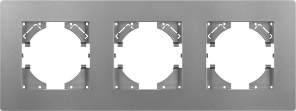 Рамка для выключателей и розеток Arlight FRM-PERIO-PL-3-GR / 049756 - фото