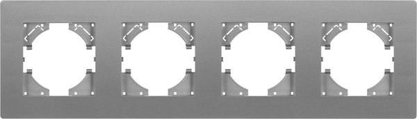 Рамка для выключателей и розеток Arlight FRM-PERIO-PL-4-GR / 049760 - фото