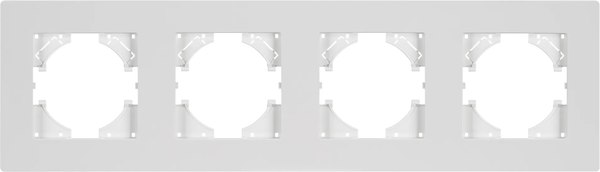 Рамка для выключателей и розеток Arlight FRM-PERIO-PL-4-WH / 049758 - фото
