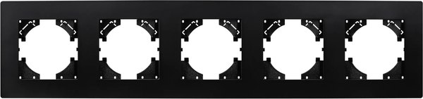 Рамка для выключателей и розеток Arlight FRM-PERIO-PL-5-BK / 049763 - фото