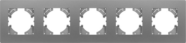 Рамка для выключателей и розеток Arlight FRM-PERIO-PL-5-GR / 049764 - фото