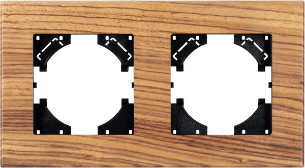 Рамка для выключателей и розеток Arlight FRM-XSILO-WD-2-SNL / 051273 - фото