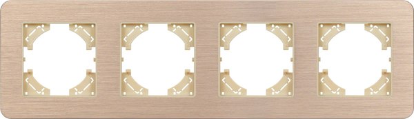 Рамка для выключателей и розеток Arlight FRM-AKIRY-AL-4-GD / 049733 - фото