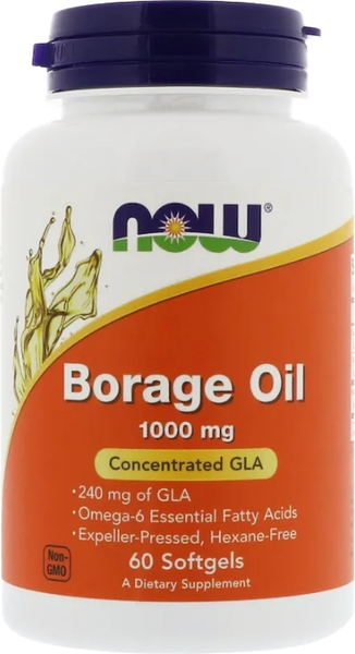 Пищевая добавка NOW Borage Oil 1000 mg - фото