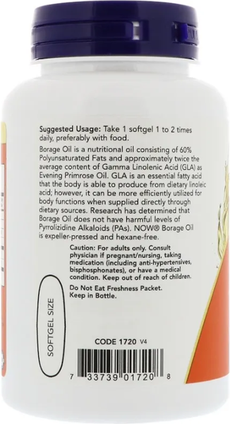 Пищевая добавка NOW Borage Oil 1000 mg