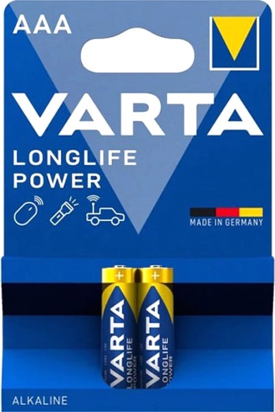 Комплект батареек Varta Longlife Power AAА LR03 Alkaline / 4903121412 - фото