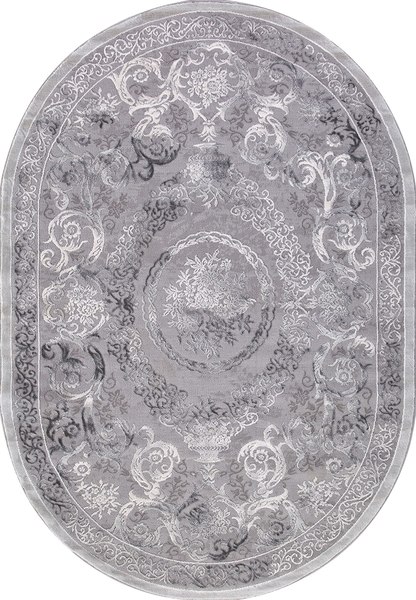 Ковер Karmen Hali Armina 03760A - GREY / GREY OVAL - фото