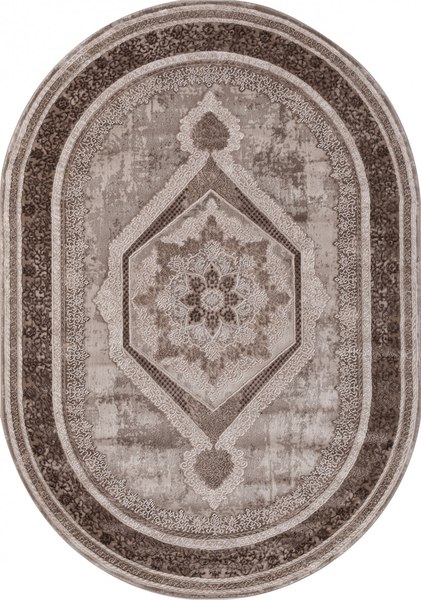 Ковер Karmen Hali Armina 04037A BROWN / BROWN OVAL - фото