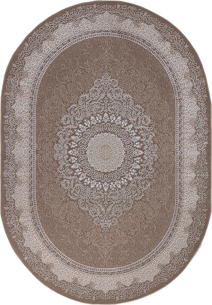 Ковер Karmen Hali Armina 04076A BROWN / BROWN OVAL - фото