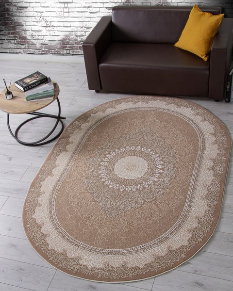 Ковер Karmen Hali Armina 04076A BROWN / BROWN OVAL