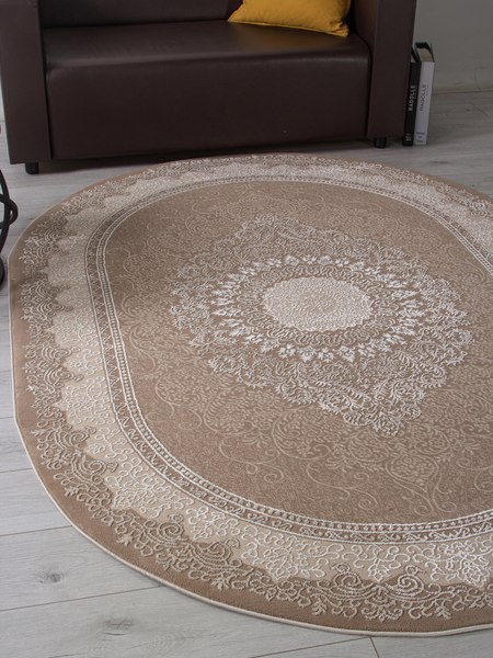 Ковер Karmen Hali Armina 04076A BROWN / BROWN OVAL