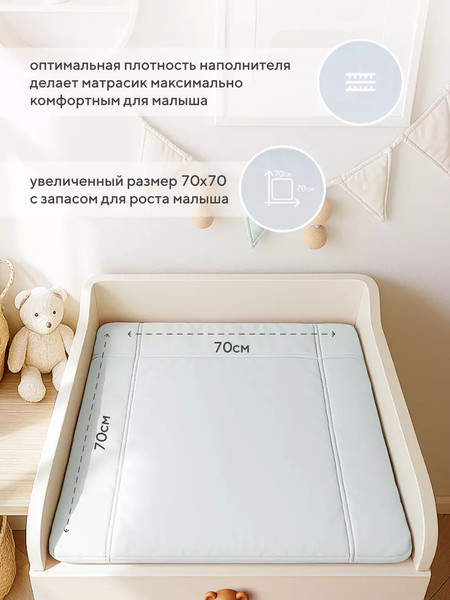Пеленальный матрас Rant 70х70 с сумкой
