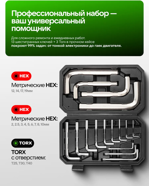 Набор ключей RockForce RF-5137D+3