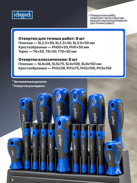 Набор отверток Scheppach Sch-7050B