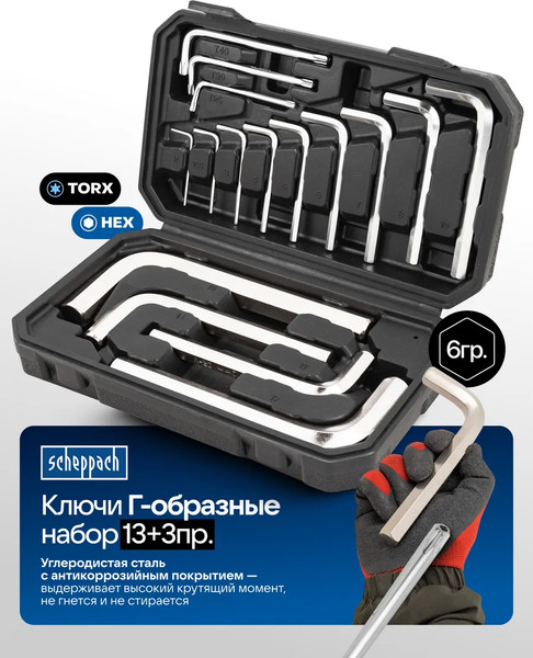 Набор ключей Scheppach Sch-5137D+3