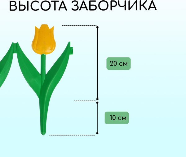 Изгородь декоративная Кострома Пластик Тюльпан 30x225см 5 секций