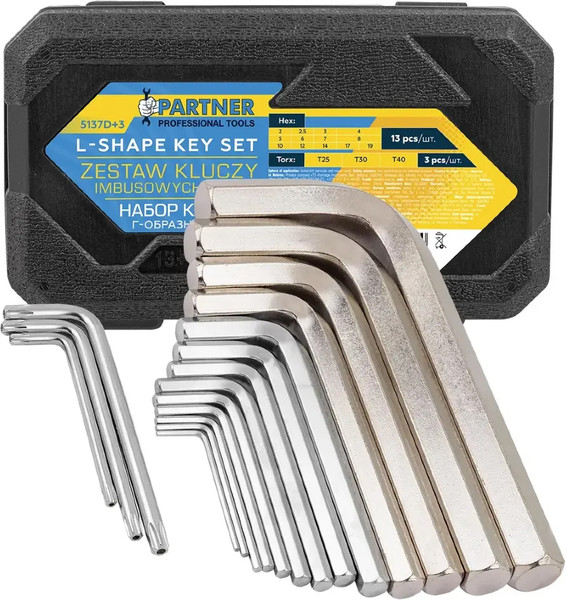 Набор ключей Partner PA-5137D+3 - фото