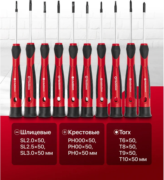 Набор отверток ForceKraft FK-7010P