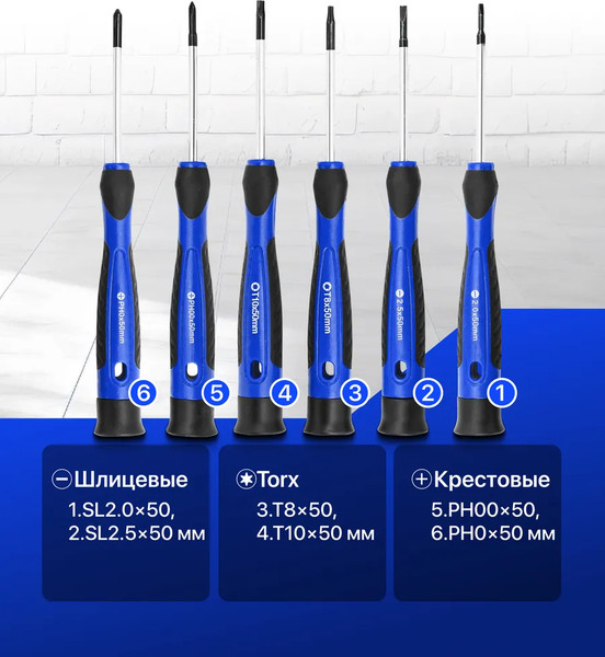 Набор отверток Forsage F-7006P