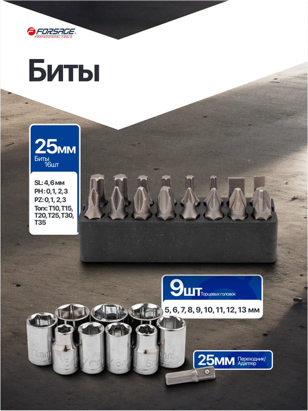 Набор отверток Forsage F-7044B