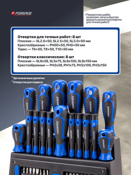 Набор отверток Forsage F-7050B