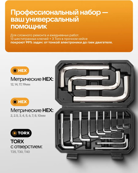 Набор ключей Forstime FT-5137D+3