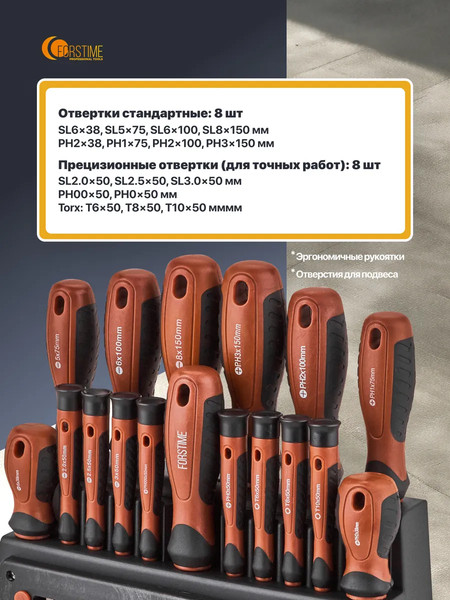 Набор отверток Forstime FT-7039