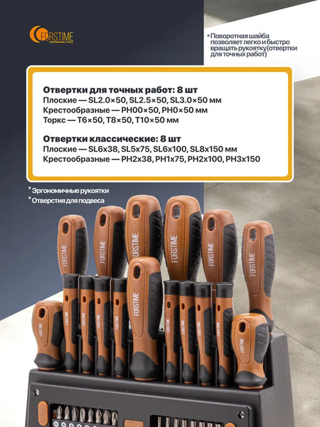 Набор отверток Forstime FT-7050