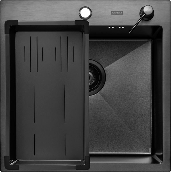 Мойка кухонная Arfeka ECO AR 50x50+CL AR G+DS AR Decor Volcanic - фото