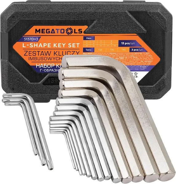 Набор ключей Megatools MT-5137D+3 - фото