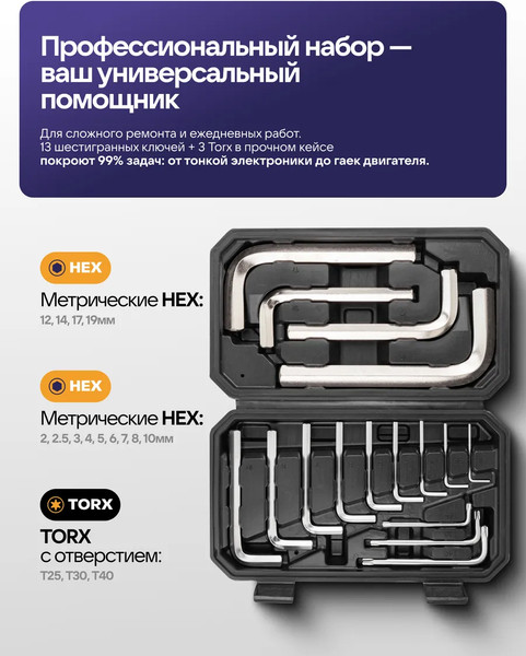 Набор ключей Megatools MT-5137D+3