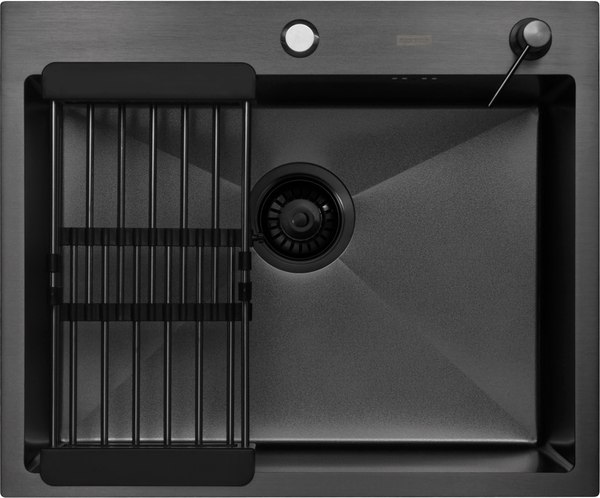 Мойка кухонная Arfeka ECO AR 60x50+CL AR G+DS AR Decor Volcanic - фото