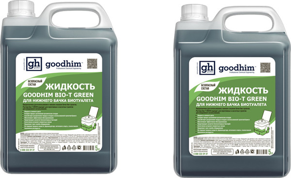 Набор жидкостей для биотуалета GoodHim Для нижнего бачка Green 56295 - фото