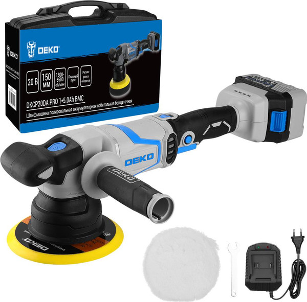 Полировальная машина Deko DKCP20DA Pro / 085-1066 - фото